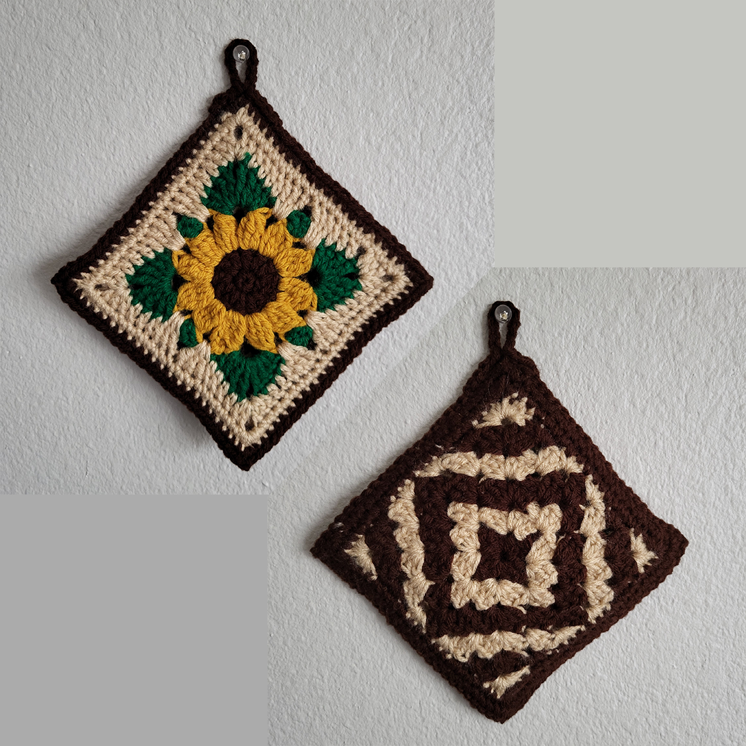 sunflower potholder